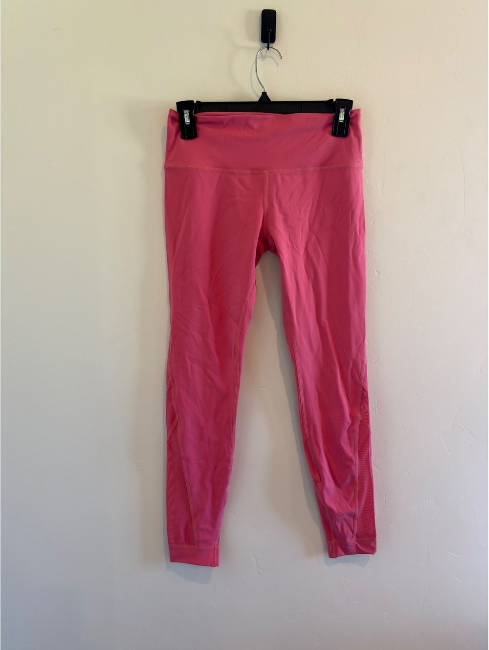 Barbell Women’s Pink High Waist Leggings Size Large L Athletic Workout Yoga Gym